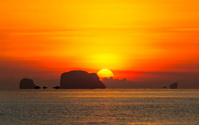 Sunset from a yacht near Phuket